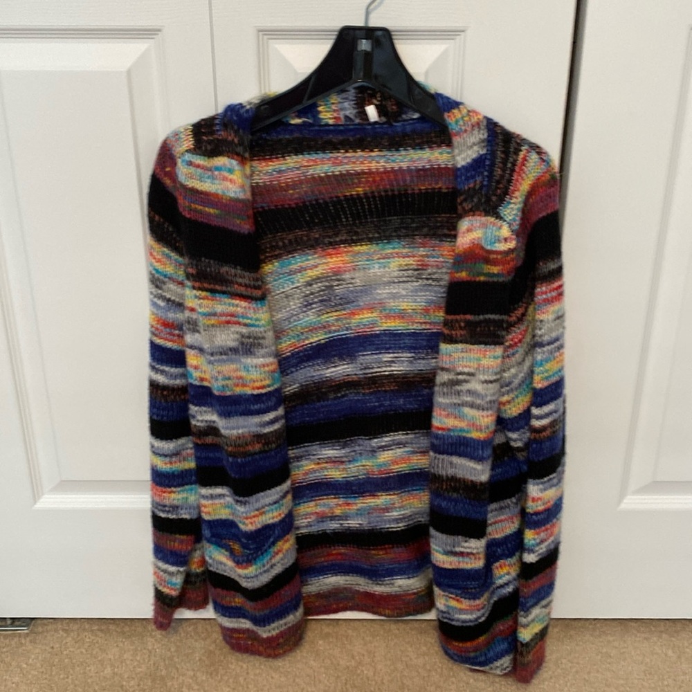 Color block knit cardigan